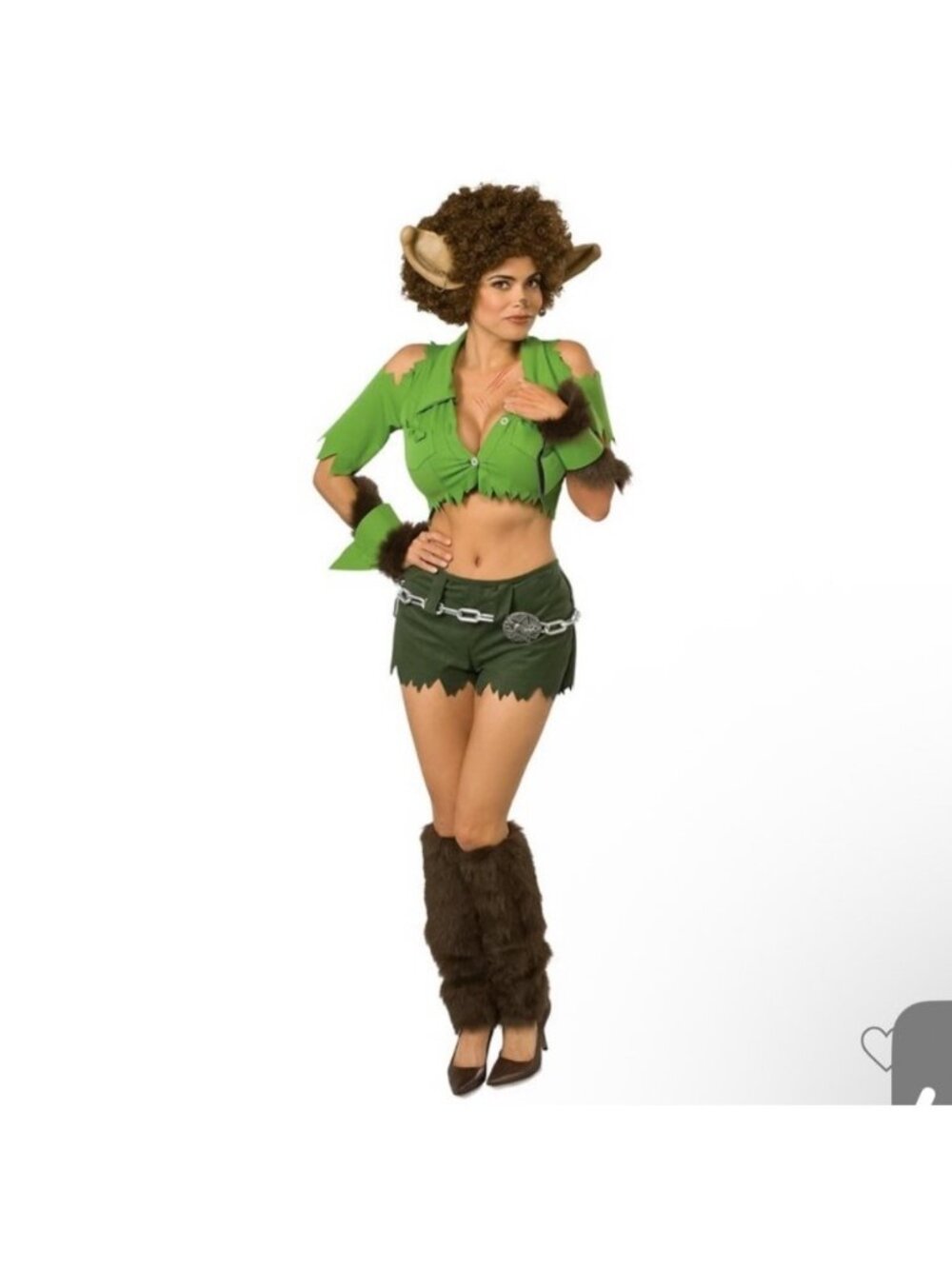 Secret Wishes Sexy Wolf Womans Cosplay Costume Green Wolf Set Size Small